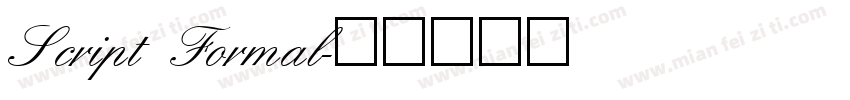 Script Formal字体转换